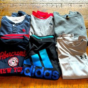 6 Long sleeve Tshirt and Polo Sweatshirt Lot